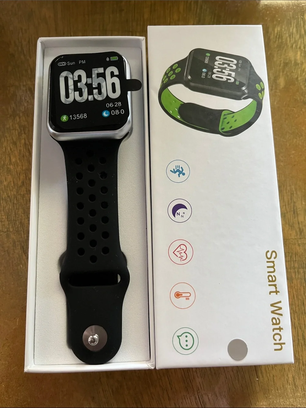 Green & Black Sports Smart Watch - Everyday Fitness Companion